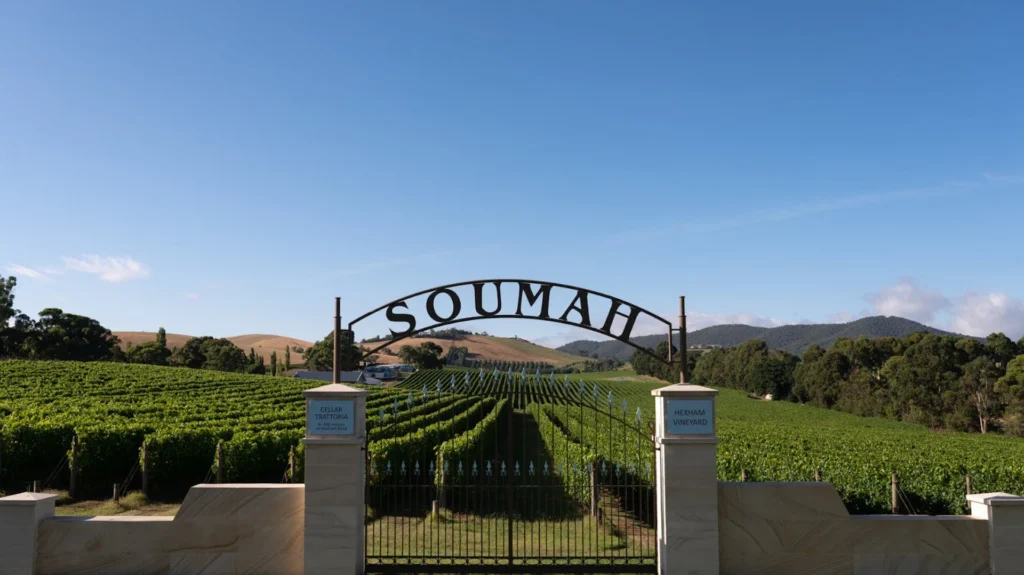 Winery Day Tours vineyard view | Adelaide Hills wine tasting tour | Barossa Valley wine and food experience | McLaren Vale coastal vineyard | Yarra Valley winery day trip | Mornington Peninsula vineyard lunch | Small group wine tasting tour | Luxury winery tour experience | Couples enjoying wine at vineyard | Corporate winery event tour